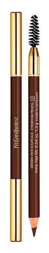 Yves Saint Laurent Карандаш для бровей Dessin Des Sourcils, оттенок 02 dark brown