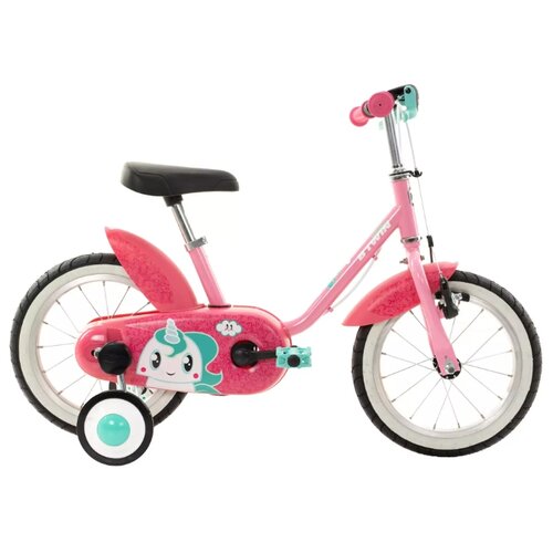 фото Детский велосипед b'twin unicorn 500 14 розовый (требует финальной сборки)
