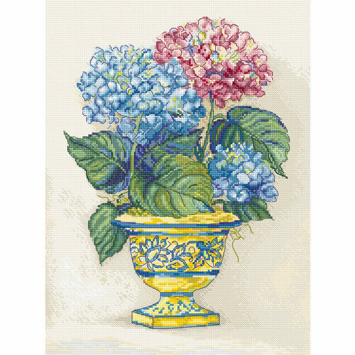 Hydrangea Blooms #L8065 LetiStitch Набор для вышивания 22 х 30 см Счетный крест