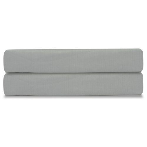 фото Простыня tkano на резинке из сатина светло-серого цвета из коллекции essential, 160х200х28 см