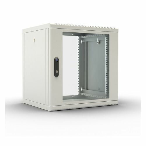 Шкаф настенный ЦМО (ШРН-Э-12.500) 12U 600x520мм пер.дв.стекл несъемные бок.пан. серый - фото №10