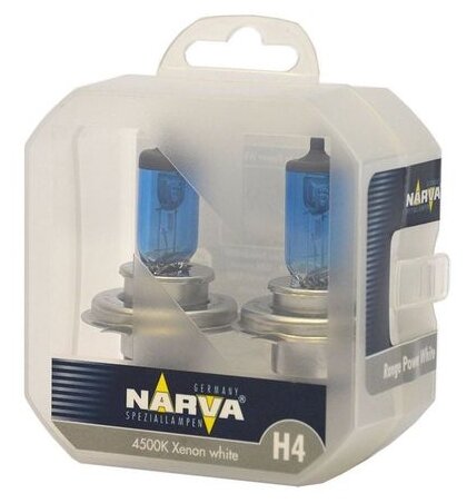 Лампа h4 range power white 12v 60/55w nva (упаковка carton box 2 шт) Narva 48680