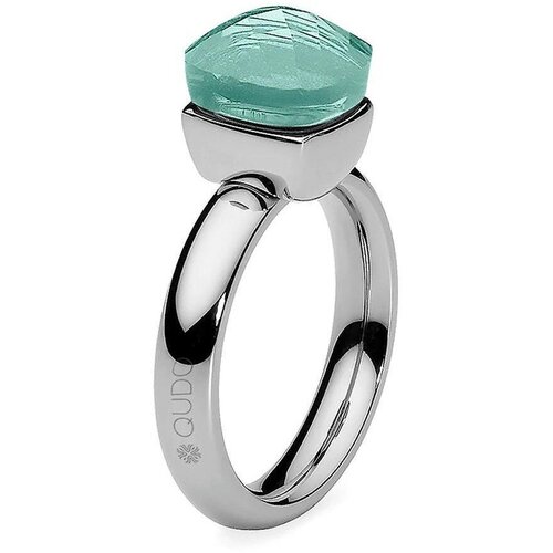 фото Кольцо qudo, нержавеющая сталь, серебрение, бирюзовый, серебряный