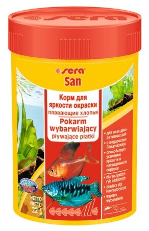Сухой корм для рыб Sera Sera San для улучшения окраски, 100 мл, 22 г