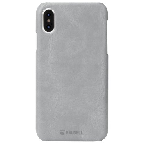 фото Чехол Krusell Sunne Cover для Apple iPhone X/Xs, кожаный серый