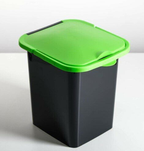 Контейнер для мусора пуро 18л (ярко-зеленый) - фотография № 3
