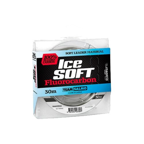 флюорокарбон team salmo ice soft fluorocarbon 2 0 235мм 30м clear Флюорокарбоновая леска Salmo Ice Soft Fluorocarbon d=0.52 мм, 30 м, 17.37 кг, прозрачный, 1 шт.