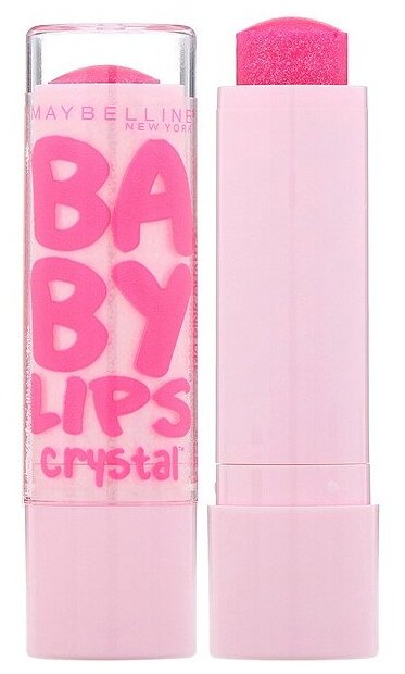 Maybelline, Baby Lips Crystal, увлажняющий бальзам для губ, розовый кварц 140, 4,4 г
