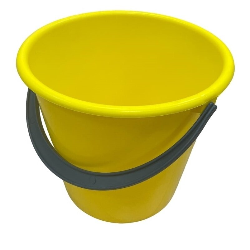 Ведро Онест Пластиковое, с ручкой, хозяйственно-бытовое, желтое, 10 литров (В10-01)