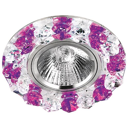 Спот встраиваемый Viola, GU5.3, 35 Вт, цвет хром/белый/сиреневый