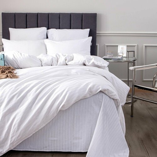 Постельное белье "Premium Hotel Style" 2-х спальный комплект, Сатин-страйп