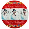 Товары для праздника BOOMZEE Тарелки бумажные Круглые TRL-02 № 10- снеговик, d23 см, упаковка 36 шт. - изображение