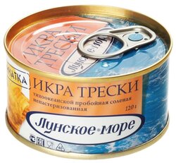 Лунское море Икра трески пробойная соленая