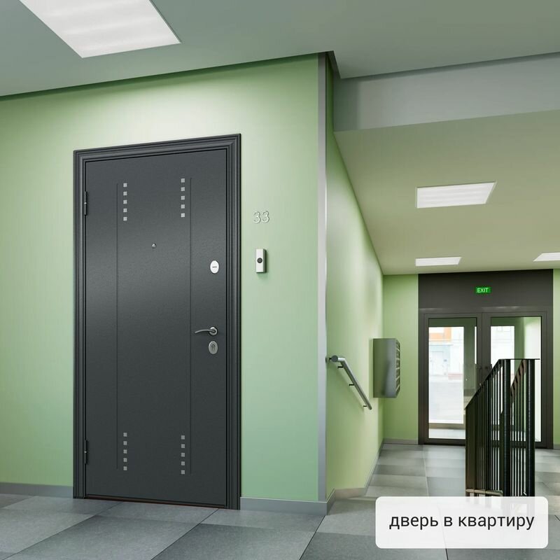 Дверь входная Torex для квартиры Flat-S 860х2050 левый, тепло-шумоизоляция, антикоррозийная защита, замки 4-го и 2-го класса защиты, серый/коричневый - фотография № 3