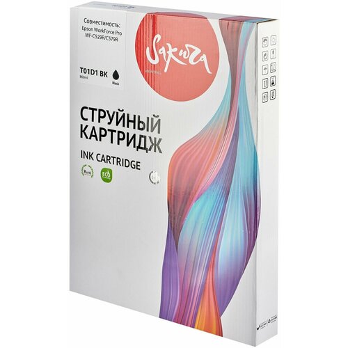 ёмкость для отработанных чернил булат t6716 c13t671600 для epson workforce pro wf m5299 50000 стр 3 шт. Чернила совместимые Sakura T01D1 / C13T01D100 черный, пигментные, 860 мл, 50000 стр. для Epson (SIC13T01D100)