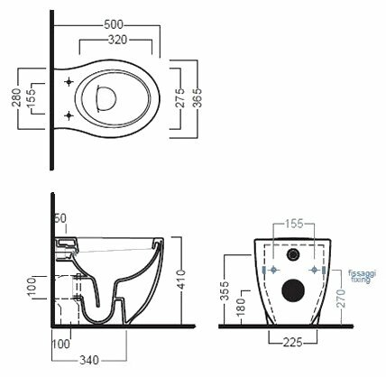 Унитаз приставной Hatria LE FIABE Y1E001