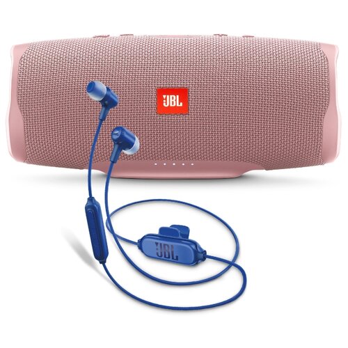 фото Портативная акустика JBL Charge 4 + наушники E25BT pink