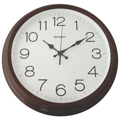 фото Часы настенные, круглые, коричневые, apeyron pl101
