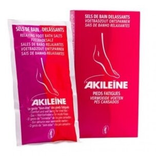 Освежающая соль для ванны Relaxing foot bath salts Akileine (300 ml)