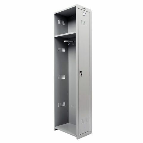 Шкаф (секция без стенки) металлический для одежды BRABIX "LK 01-30", усиленный Серый