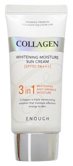 Enough крем Collagen Whitening Moisture Sun Cream 3 in 1 SPF 50, 50 мл