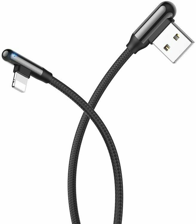 Кабель USB 3A (iOS Lighting) 1,2м HOCO U77 Черный