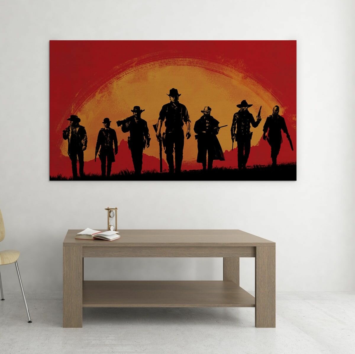 Интерьерная картина на натуральном холсте - Red Dead Redemption, 50 х 25 см.
