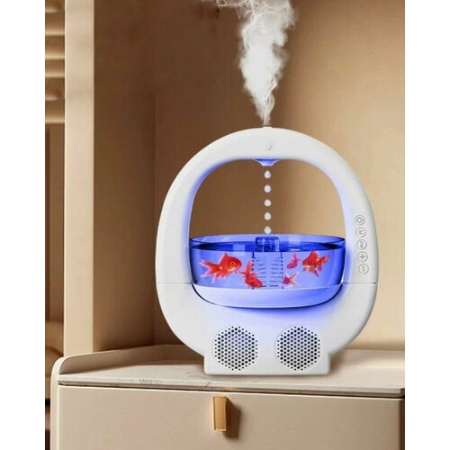 Увлажнитель воздуха антигравитационный Аквариум с Bluetooth колонкойувлажнитель с многоцветной подсветкойсветильникночник 385900₽