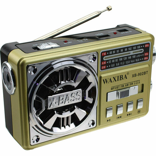 Радио XB-902BT USBmicroSDbluetooch Waxiba ACC фонарик gold 157900₽