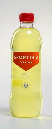 Напитки с BCAA, Sportinia, BCAA 6000, 500 мл, Дыня-Мята