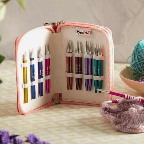 Изображение товара Набор съемных укоренных спиц KnitPro Zing 47425 (47409), алюминий, длина 9,5 см