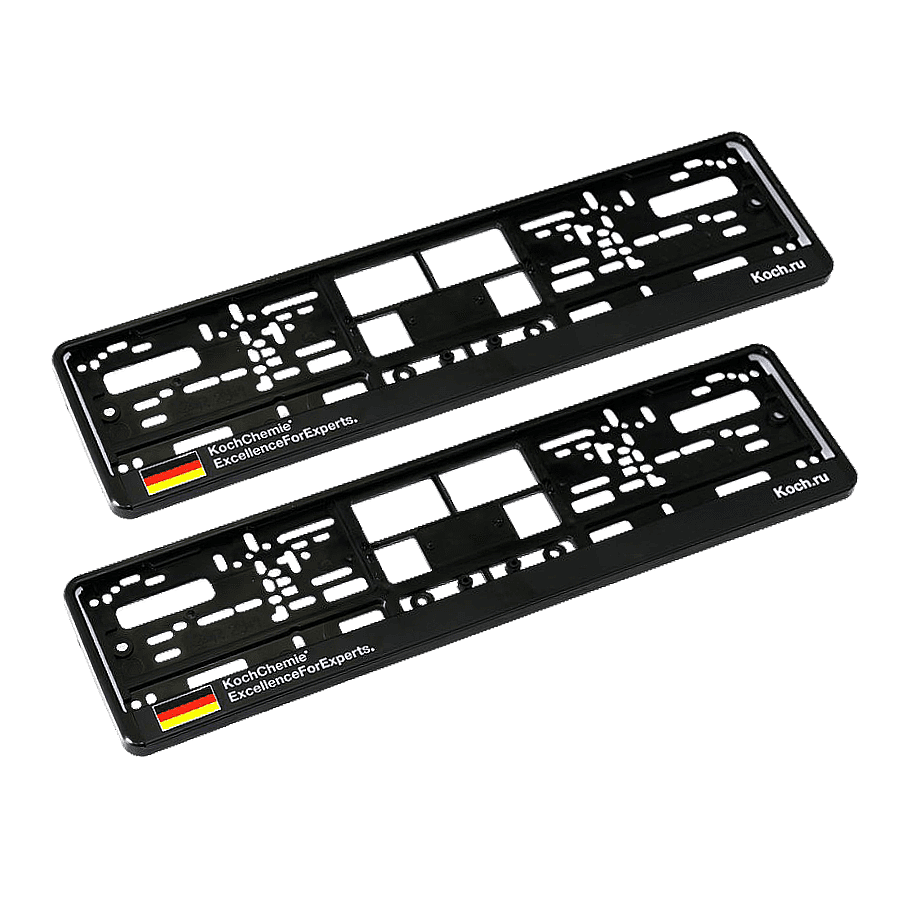 Koch-Chemie I Рамка для автомобильных номеров черная к-т 2 шт.