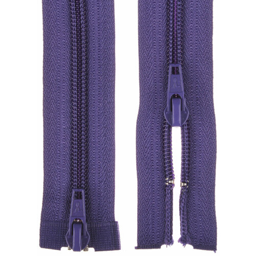 Молния спираль GAMMA разъемная, двухзамковая, фиолетовый, 80см, 1шт