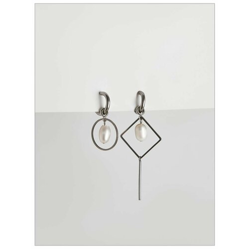 Серьги ДУША_BRAND размер 60 мм серебристый 3300₽