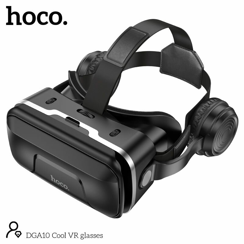 VR очки виртуальной реальности для телефона HOCO с встроенными наушниками для игр на смартфоне игровые ВР очки 3D для детей — фото 1