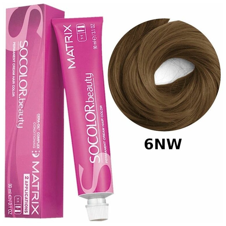 Краска для волос Socolor.Beauty 6NW блондин натуральный темный 90мл
