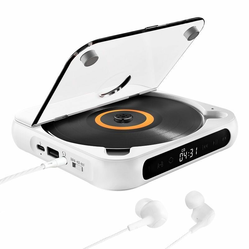 Портативный cd плеер cd проигрыватели cd плеер проигрыватель для cd зеленый