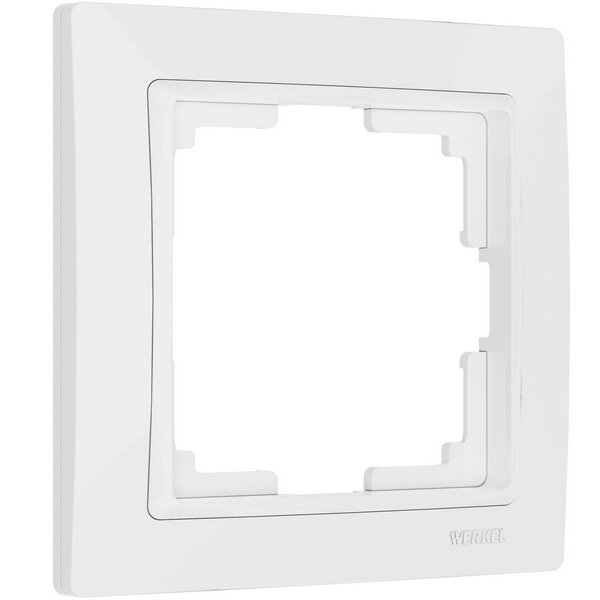 Рамка 1пост белая Werkel (basic) белая вставка