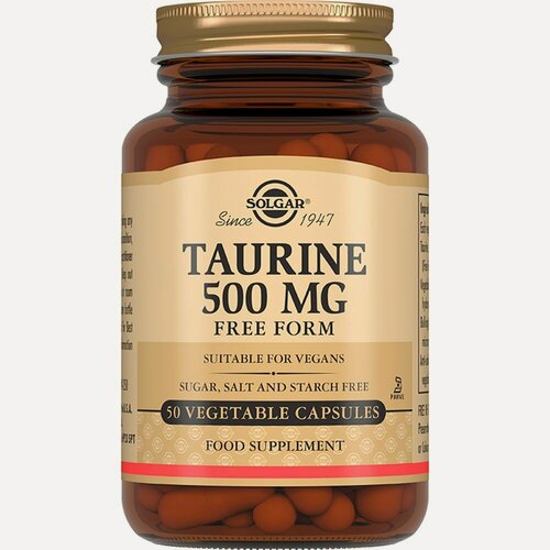 Изображение товара БАД SOLGAR Taurine, 50 капсул, для сердца, спортивное питание