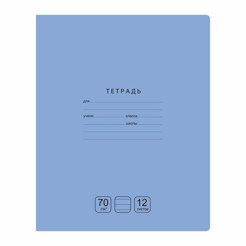 фото Тетрадь школьная 12л, а5 bg "отличная" (линейка, скрепка, голубая) 10шт. (т5ск12 11769)
