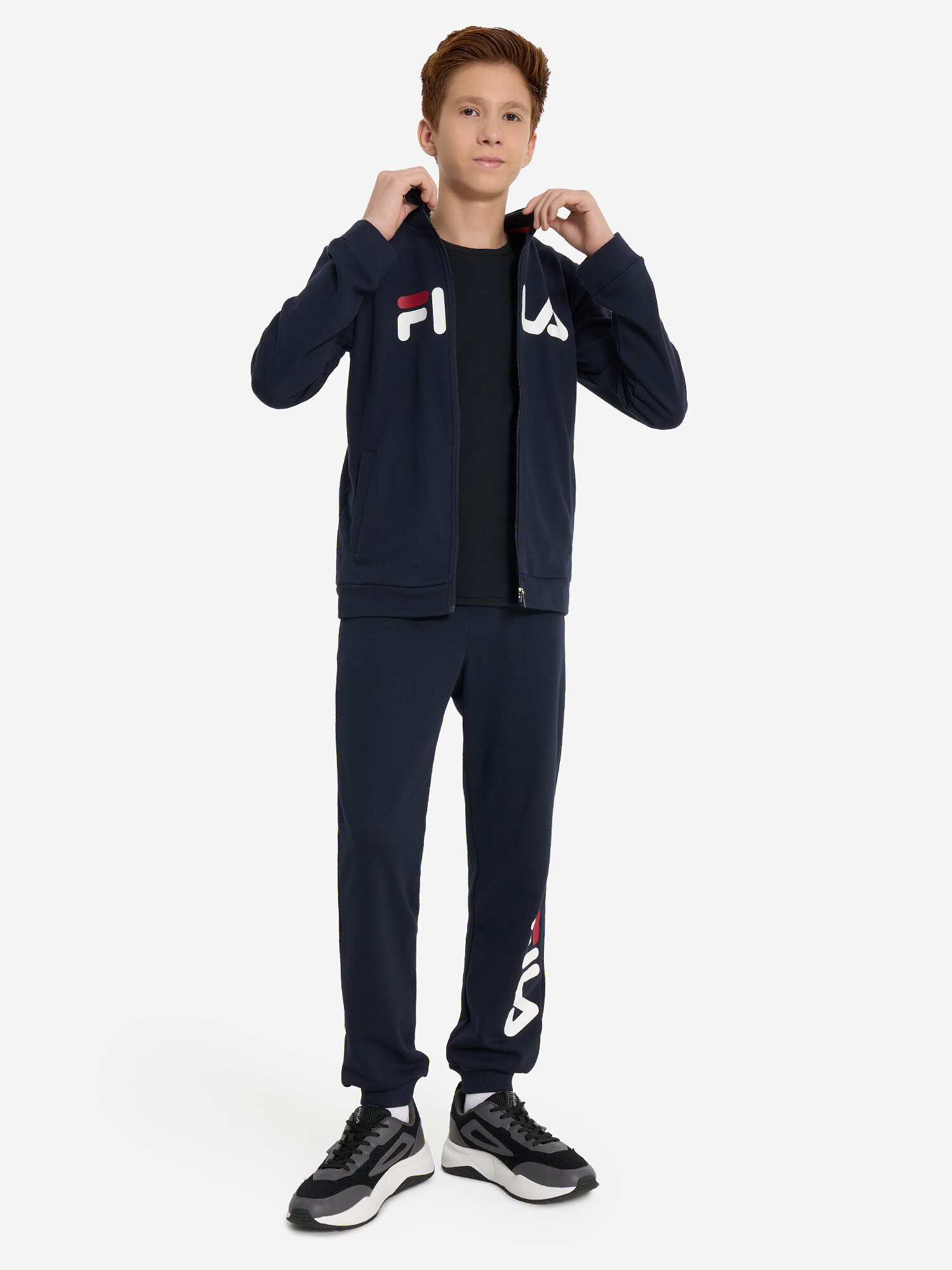 Толстовка Fila, размер 134-140, темно-синий — фото 1