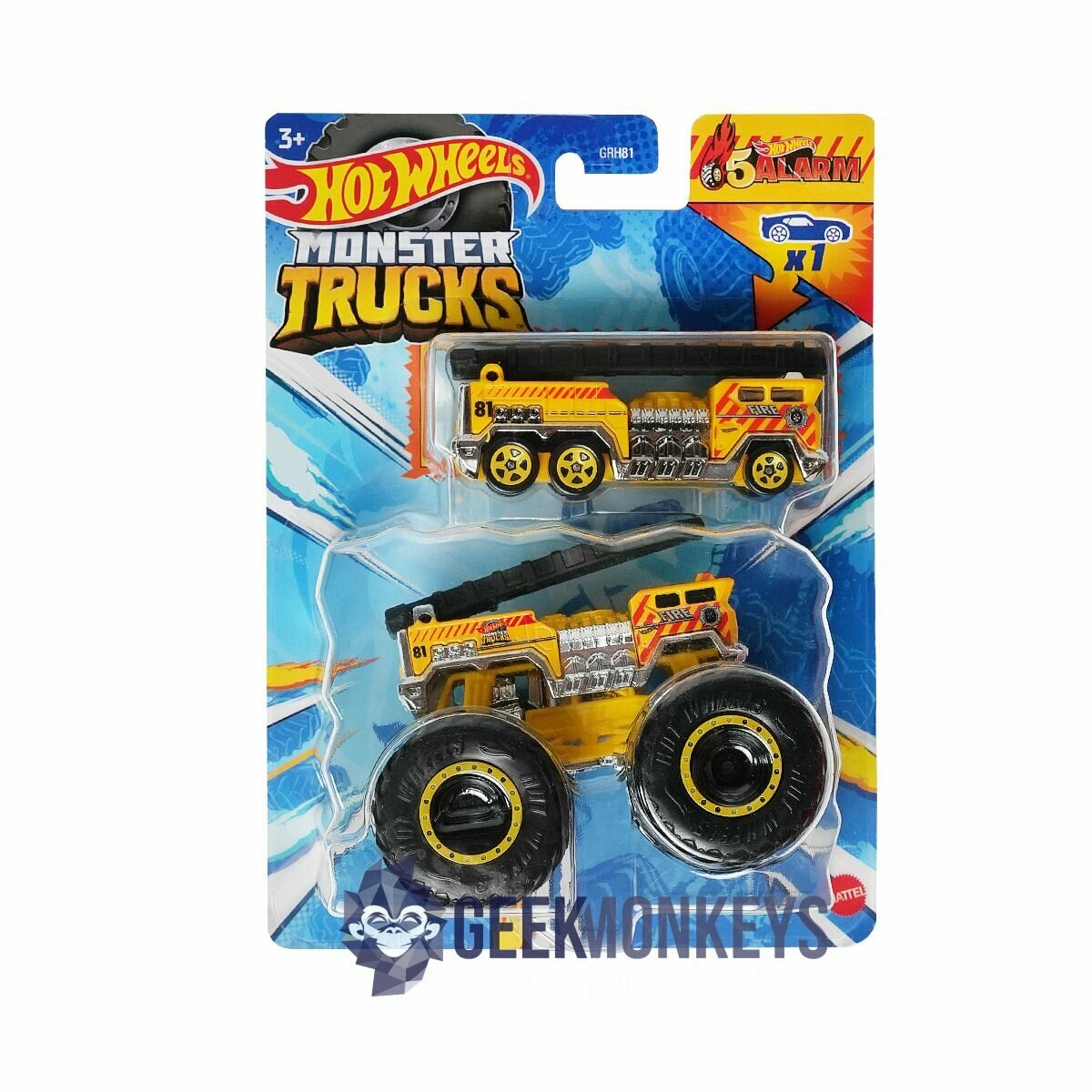 Монстр трак Хот вилс, машинки для мальчиков Mattel, машина Hot Wheels Monster Truck 2 шт 5 Alarm GRH81_HWN39