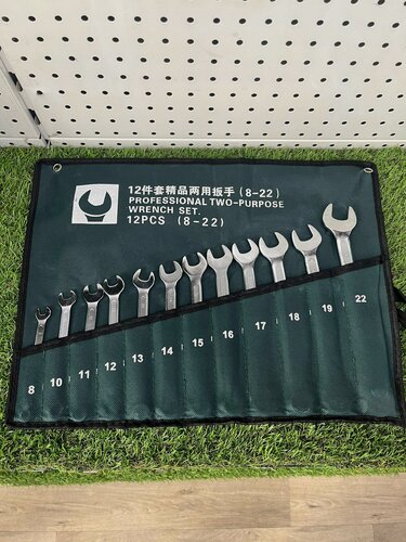 Изображение товара Набор гаечных ключей, 12 предметов в сумке (8-22мм) , хромованадиевая сталь