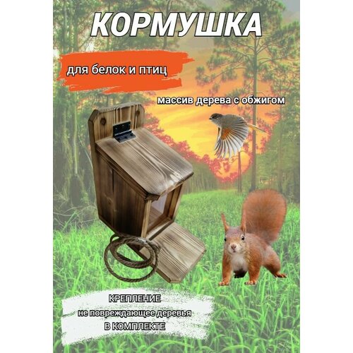 Кормушка Petrov Home для птиц, белок и других мелких животных из дерева