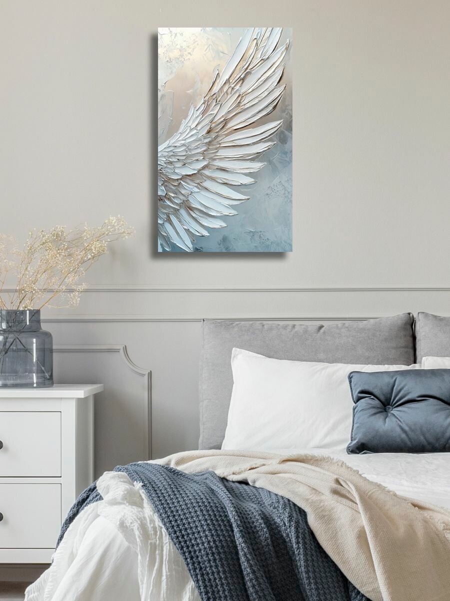 Картина на холсте LOFTime 60х100 Крыло сер 1 КБ-1045-60100