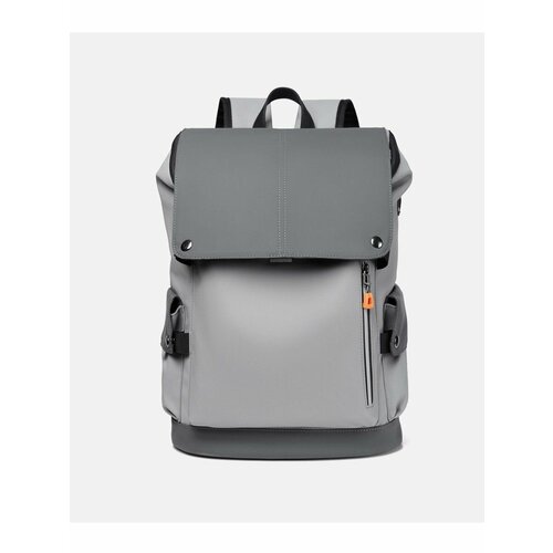 Рюкзак молодёжный, для учебы, работы, ноутбука, школьный CityFOX.Looks of the City RK-34/серый_оранж