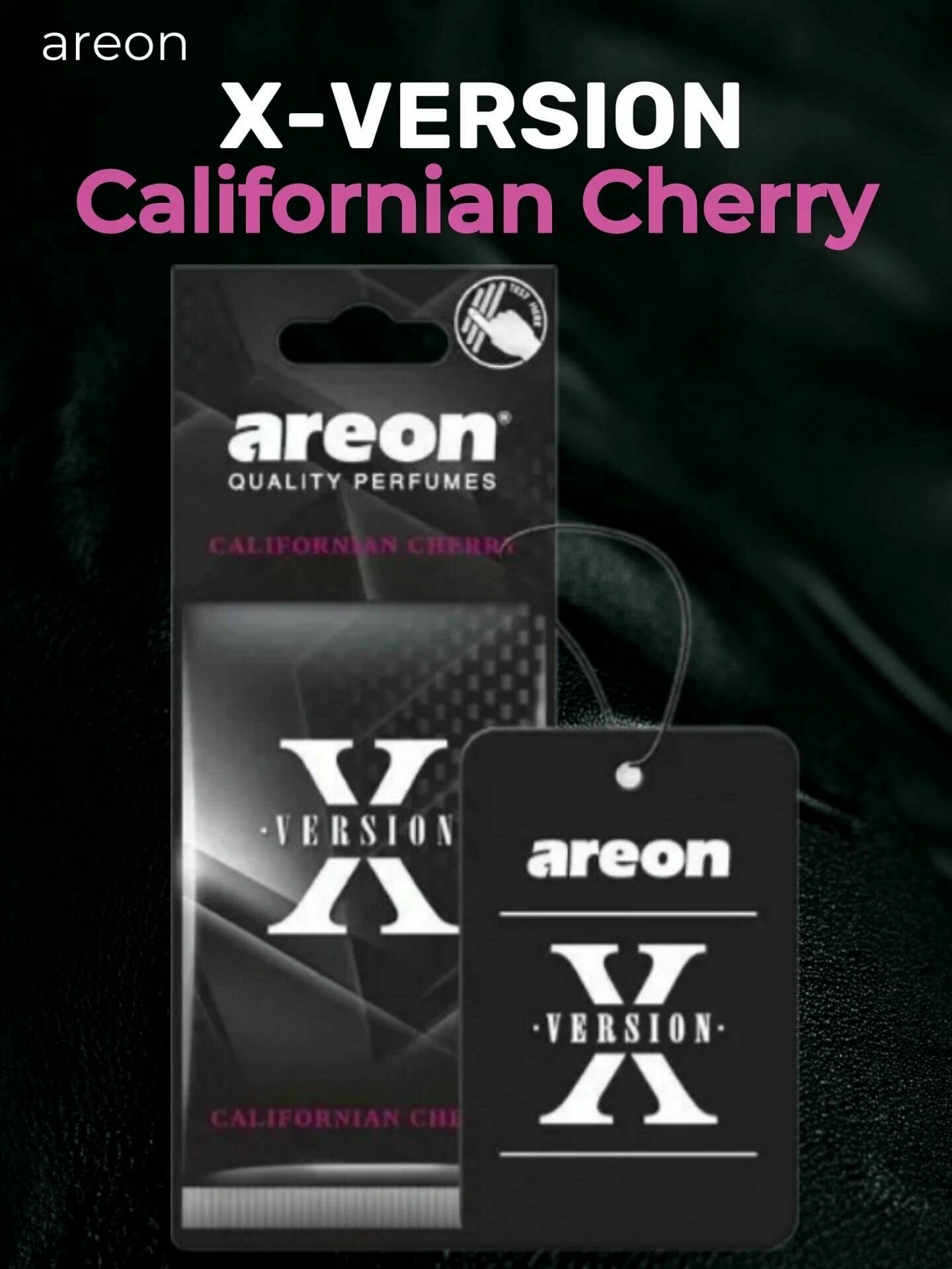 Ароматизатор в машину подвесной в салон Areon Californian Cherry (Вишня Калифорния)