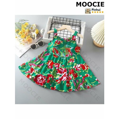 фото Сарафан moocie весна-лето 2025, размер 80cm, зеленый