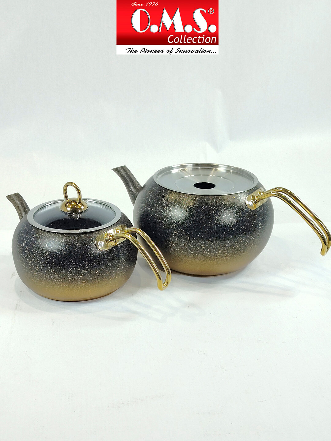 Чайник O.M.S. 8200-L, XL, Золотистый хаки 3 литр — фото 1