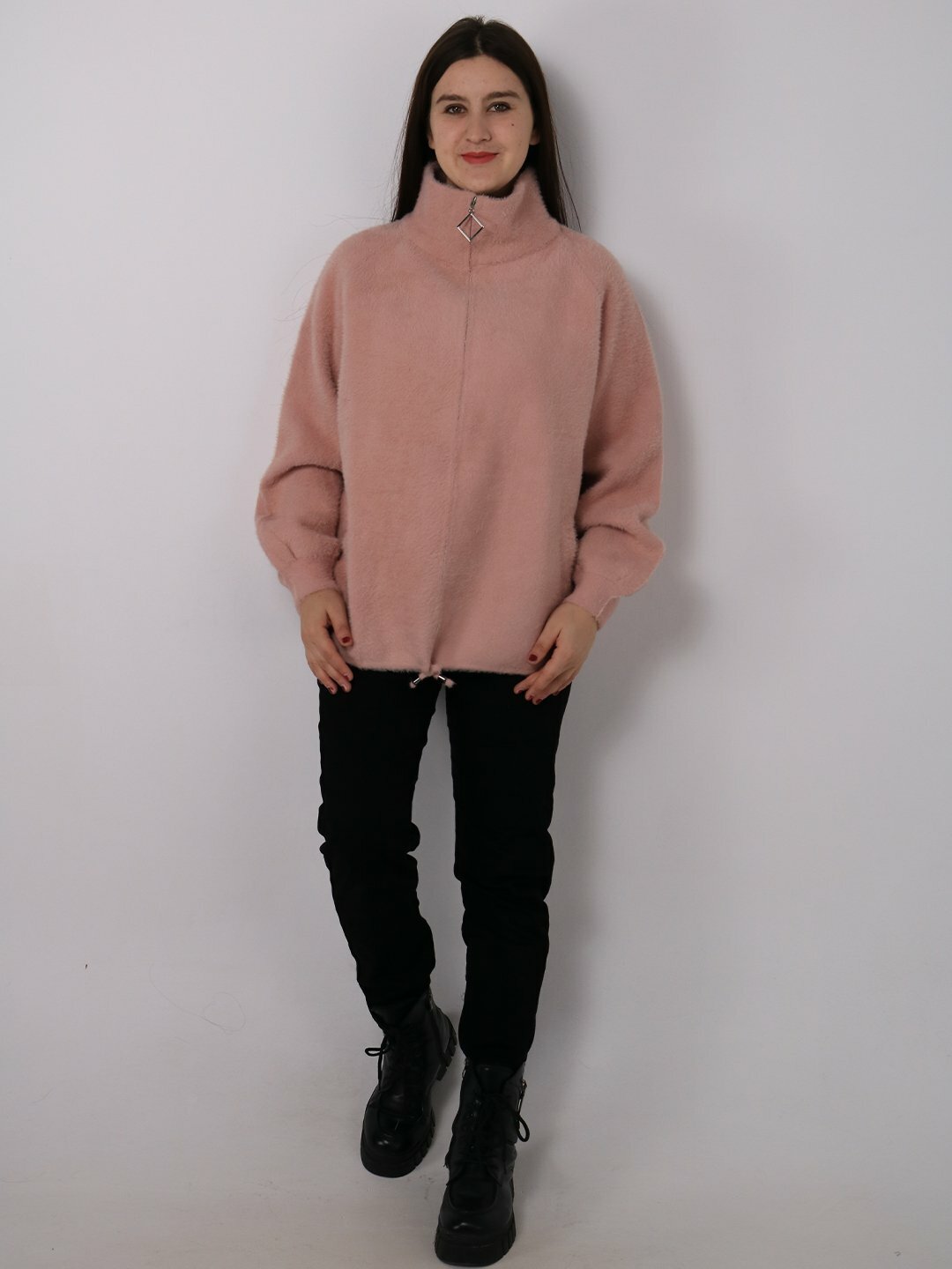 Пальто, размер One Size, розовый, — фото 1